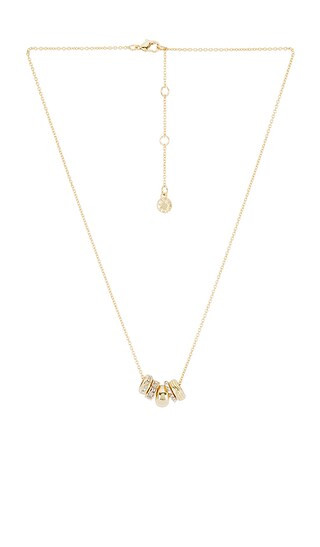 Pave And Gold Charm Necklace in Gold | Revolve Clothing (Global)