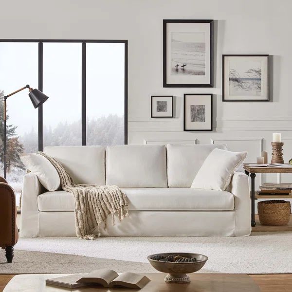 Reinoso 85" Slipcovered Sofa | Wayfair North America