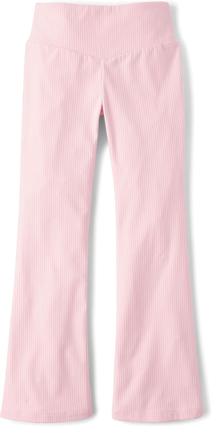 The Children's Place Girls' High Rise Flare Leggings | Amazon (US)