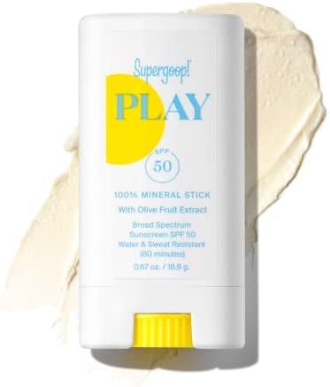 Supergoop ! PLAY 100% Mineral Sunscreen Stick . 67 oz - Reef-Safe , SPF 50 Broad Spectrum Face Su... | Amazon (US)