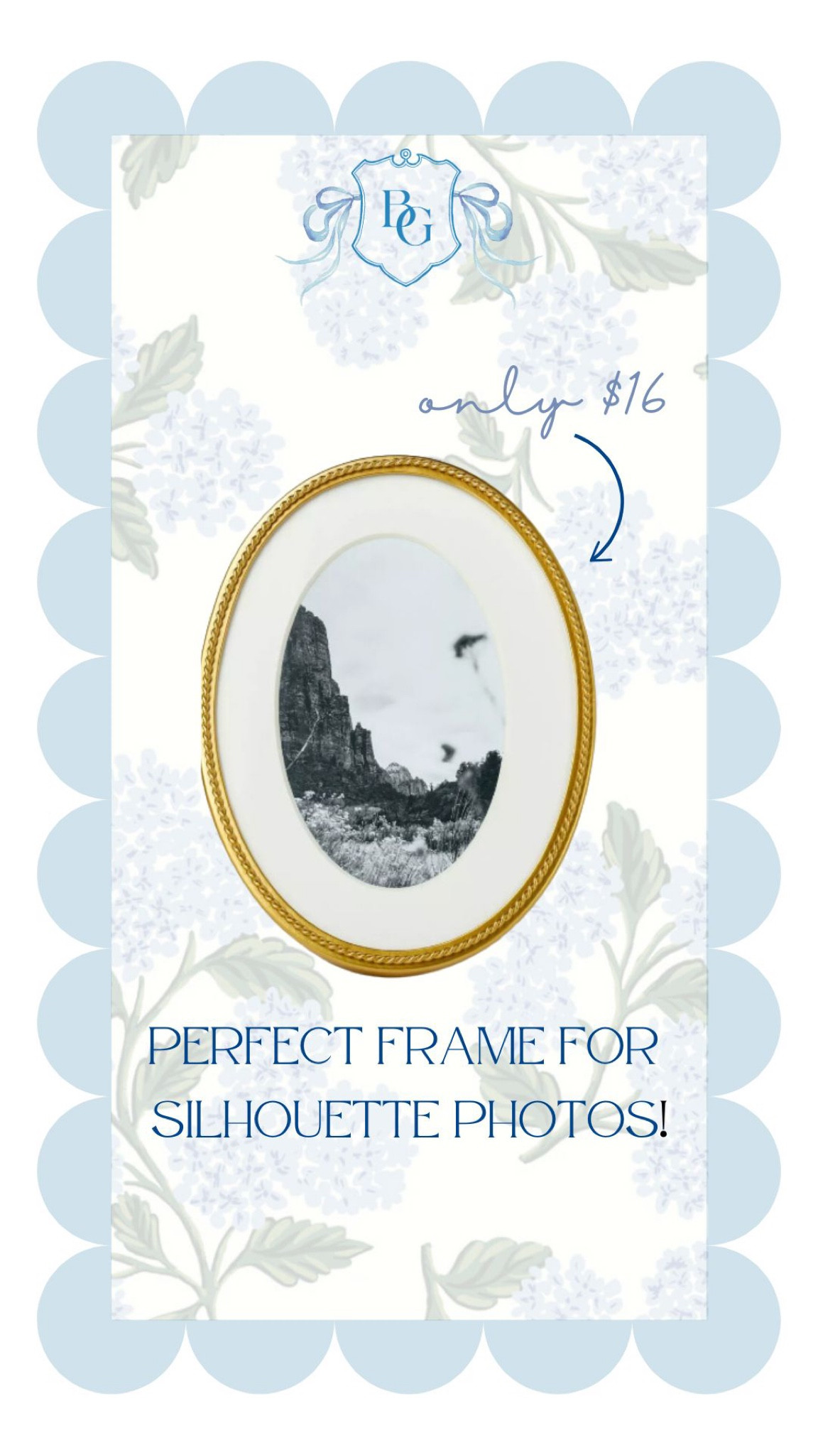 Gold frame 
Gold oval frame 
Silhouette frame 

#LTKBaby #LTKGiftGuide #LTKHome