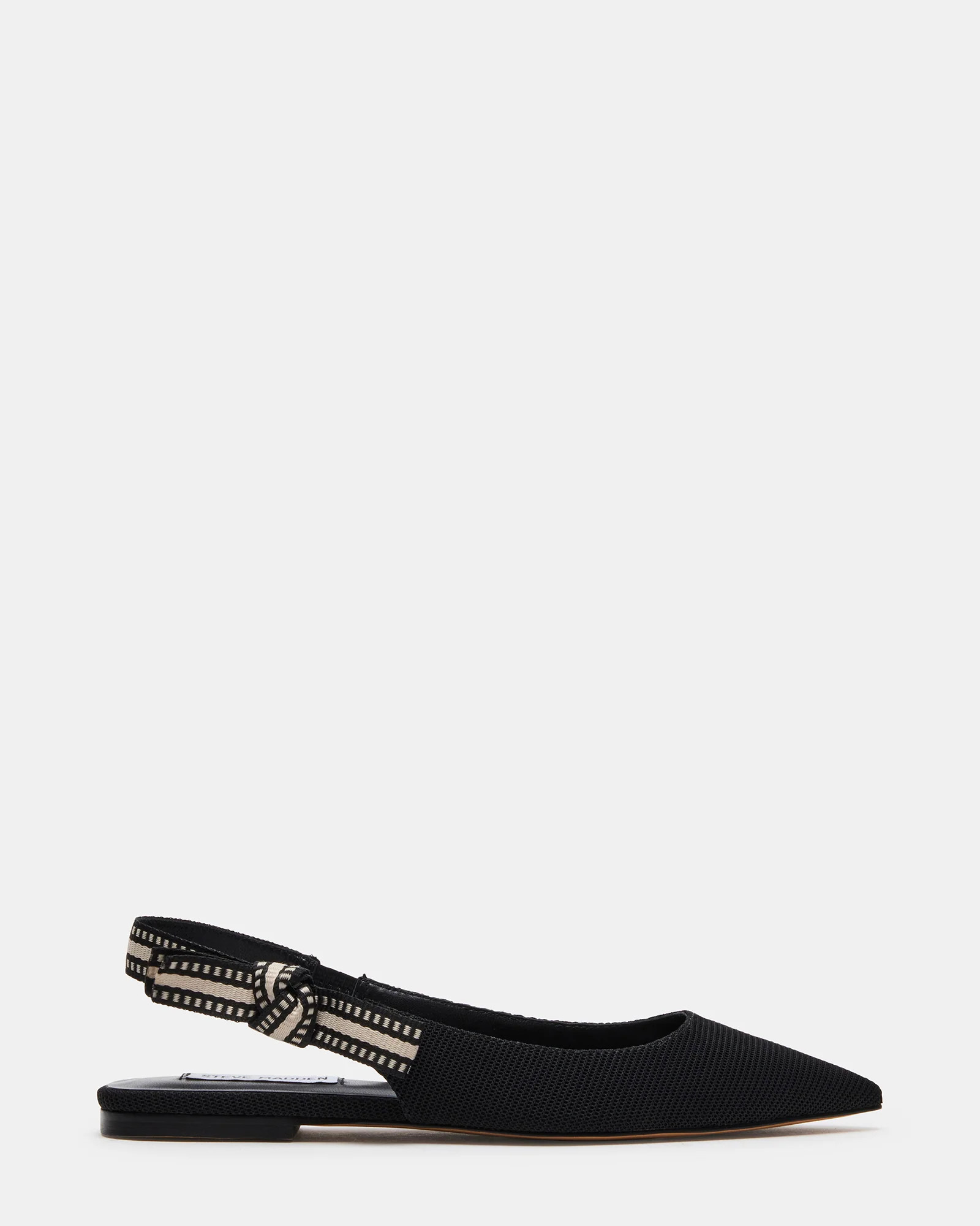 OLSEN Black Slingback Pointed Toe Ballet Flat | Women's Flats | Steve Madden (US)
