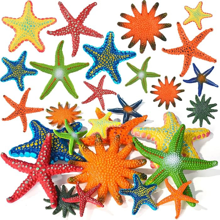 ZAUGONTW 14 Pieces Diving Starfish Pool Toy, Colorful Starfish Set Summer Swimming Diving Toys Se... | Amazon (US)