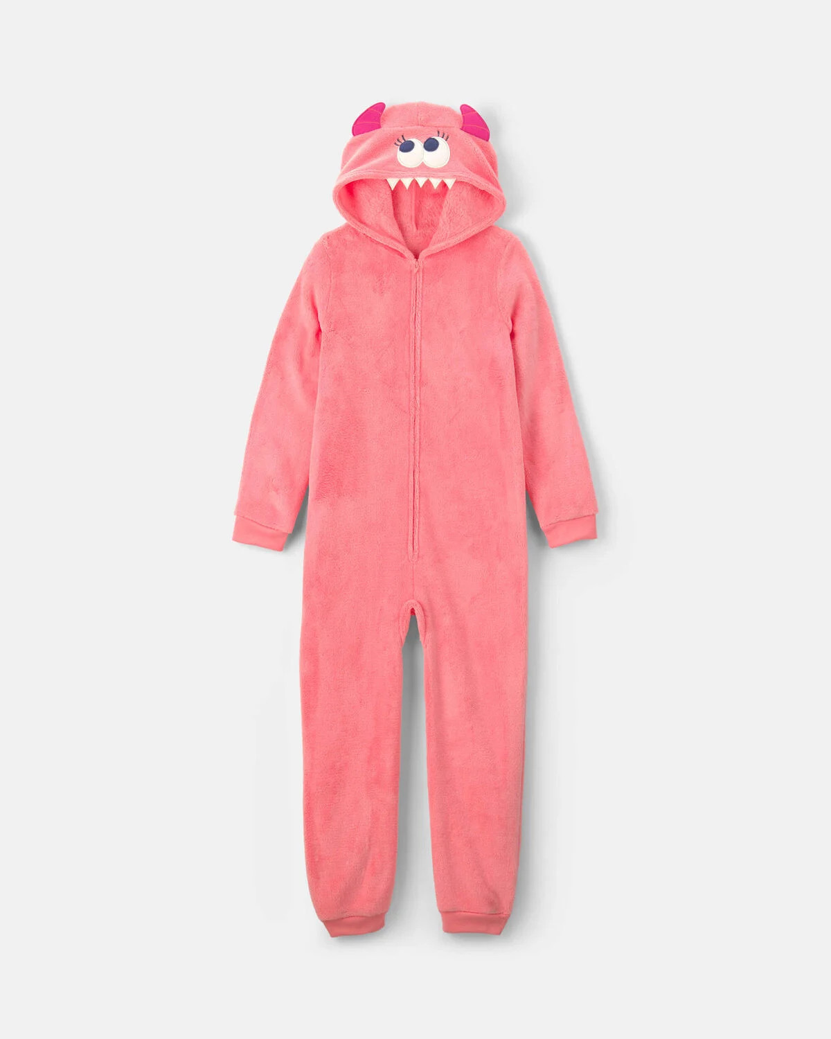 Girls 1-Piece Monster Halloween Fleece Pajama Costume - Coral | Carter's Inc