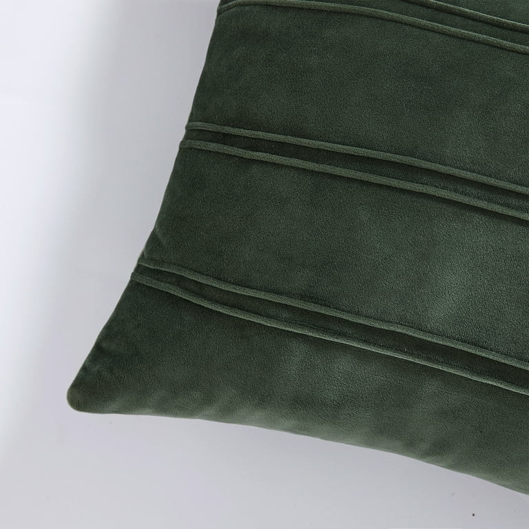 My Texas House Rosealinn 14" x 36" Green Velvet Oblong Decorative Pillow | Walmart (US)