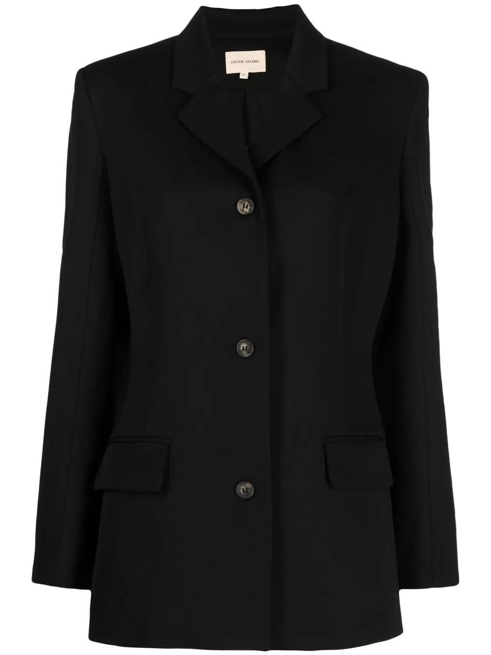 LouLou De Saison single-breasted virgin-wool Blazer | Black | FARFETCH | Farfetch Global