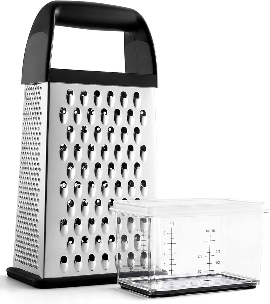 Urbanstrive Cheese Grater With Container Box Grater Stainless Steel Graters for Kitchen Cheese Sh... | Amazon (US)
