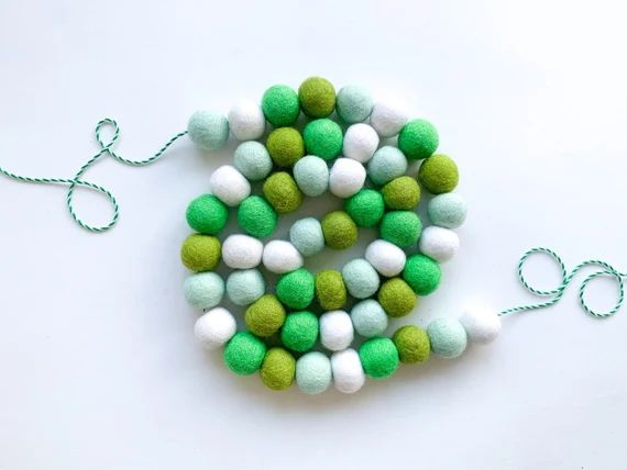 Simply St. Patrick's Day Felt Ball Garland, Banner, Bunting - READY TO SHIP! | Etsy (US)