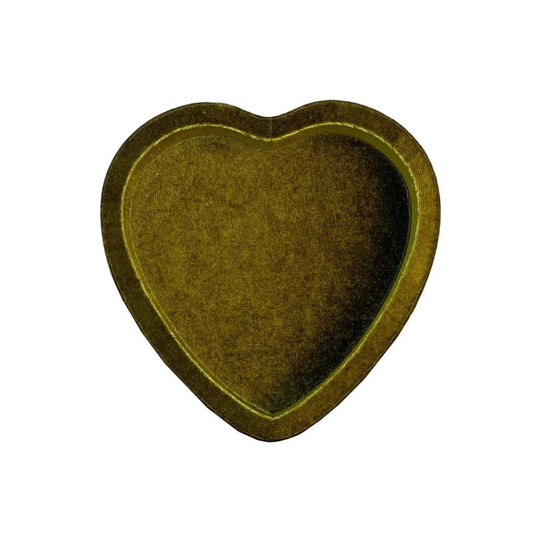 Olive Green Heart Velvet Display - Etsy | Etsy (US)