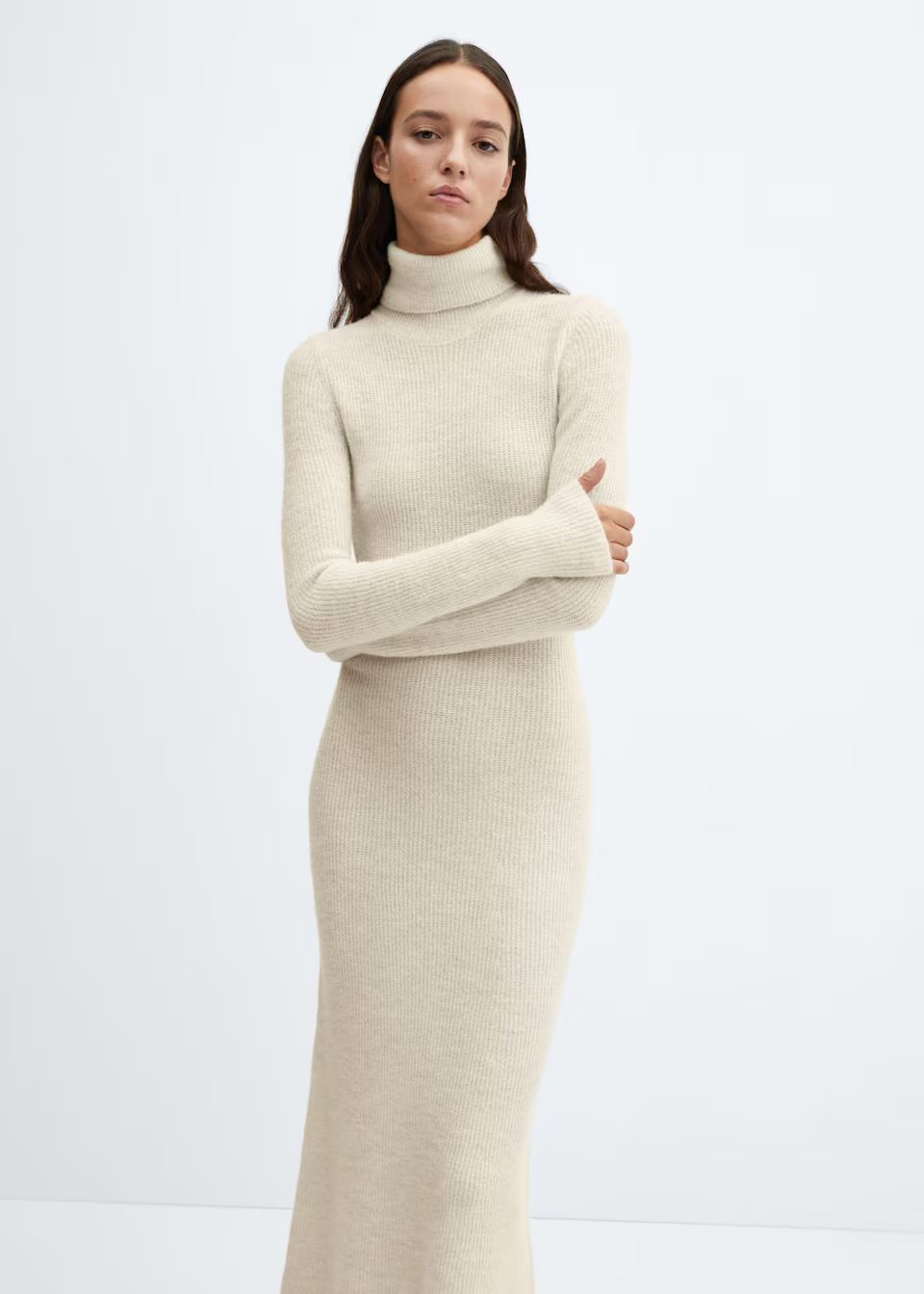 Knitted turtleneck dress -  Women | Mango USA | MANGO (US)