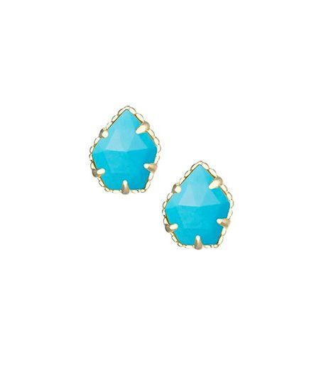 Kendra Scott Turquoise & 14k Gold-Plated Tessa Stud Earrings | Zulily