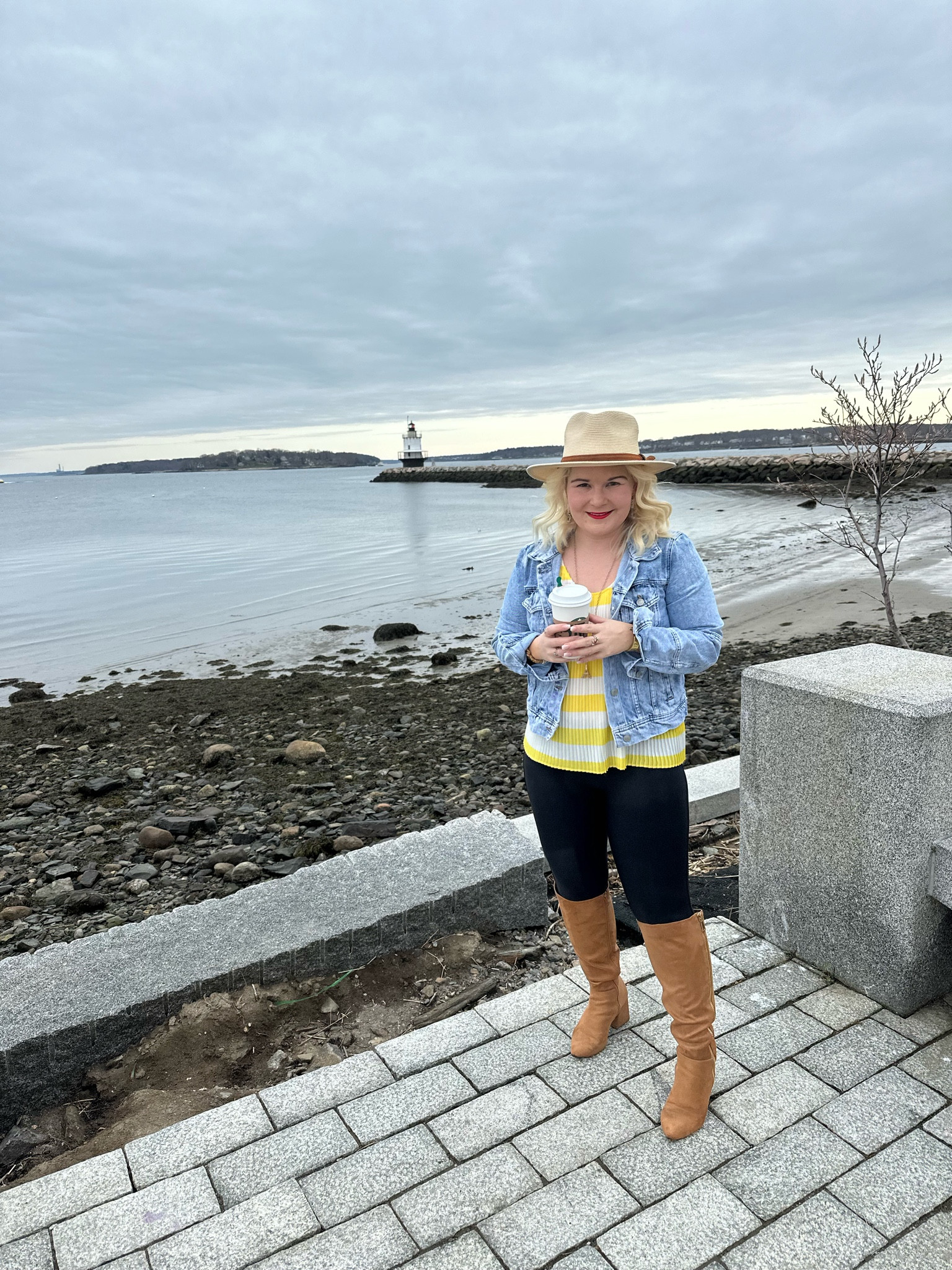 A great transitional outfit from summer to fall. Still rocking some color, with a denim jacket and spanx leggings. 

#LTKStyleTip #LTKSeasonal #LTKBacktoSchool