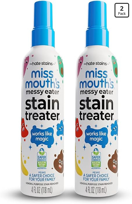 Miss Mouth's Messy Eater Stain Treater Spray - 4oz 2 Pack Stain Remover - Newborn & Baby Essentia... | Amazon (US)