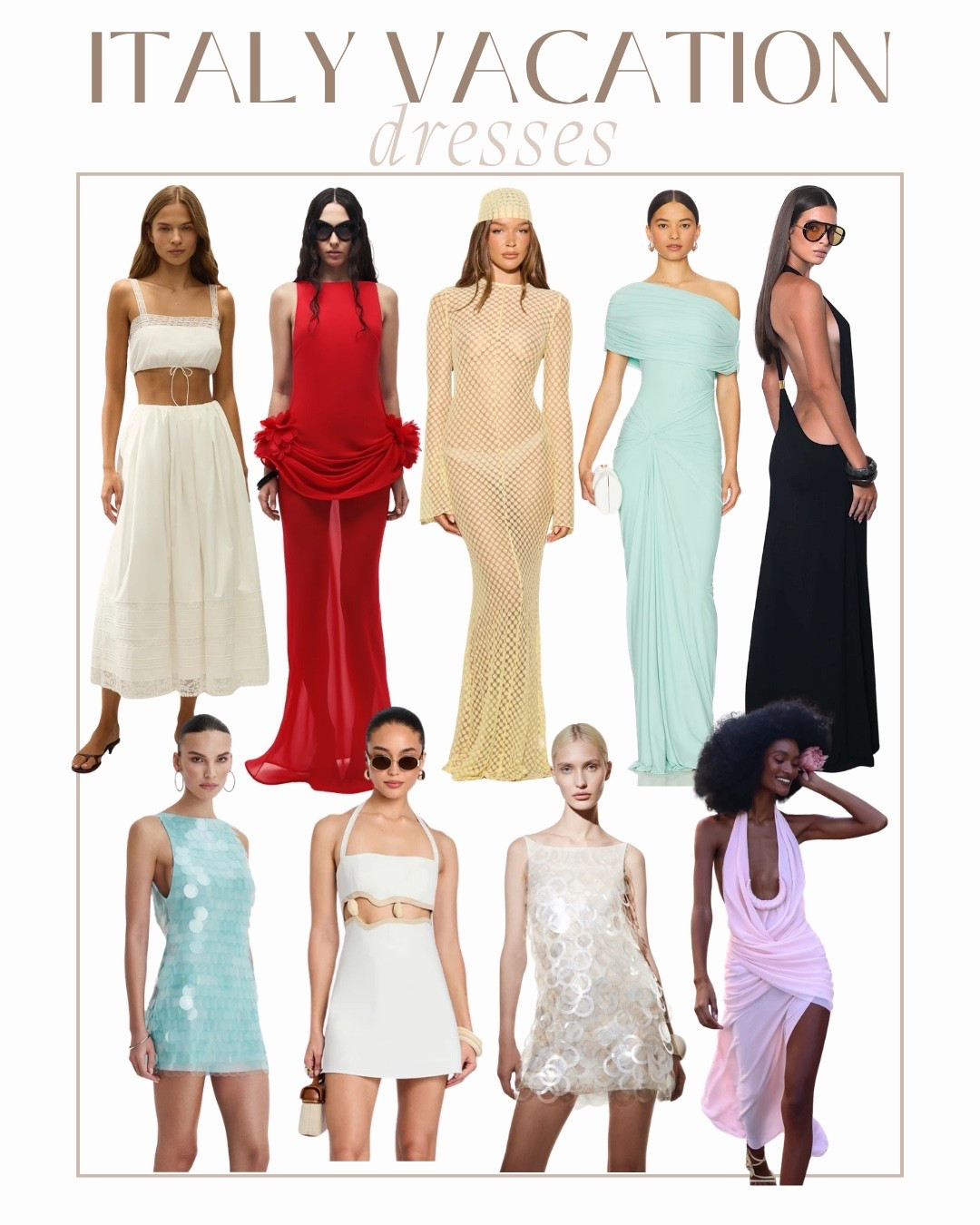 Dresses for my Italy vacation

Some are not linkable through LTK so I’ve linked alternatives

#LTKootd #LTKTravel #LTKU