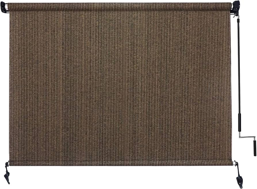 Amagenix Outdoor Roller Shades 10'(W) X 8'(H), Exterior Cordless Patio Shades Roll Up Outdoor Bli... | Amazon (US)