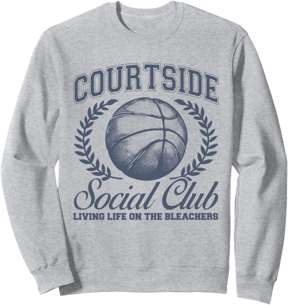 Basketball Mom Matching Courtside Social Club Women Girls Sweatshirt | Amazon (US)
