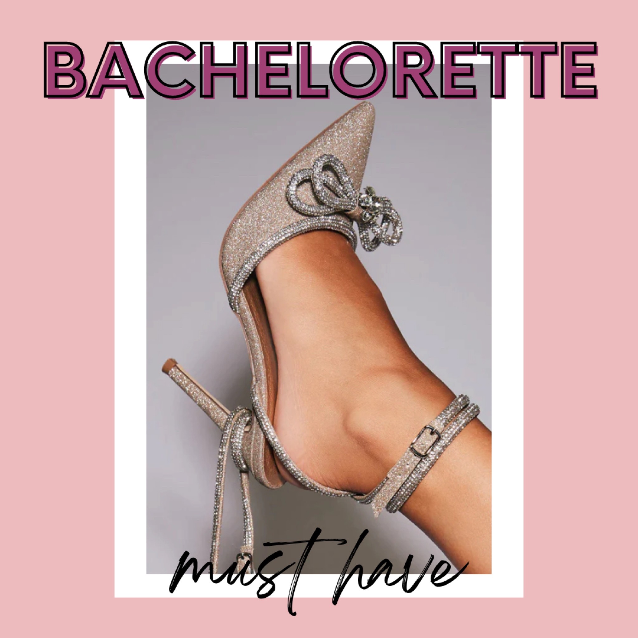 BACHELORETTE PARTY MUST HAVE! Designer dupe for the bride to be, bride fashion, sparkly heels, bow heels. Under $100!! ⚡️✨

#LTKHoliday #LTKunder100 #LTKwedding