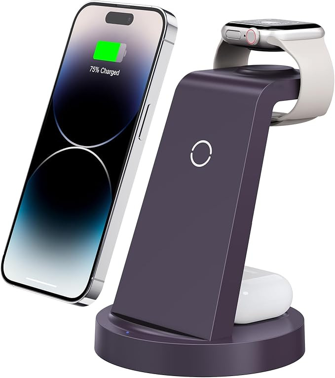 3 in 1 Charging Station for iPhone - Wireless Charger for Apple Products Multiple Devices - Charg... | Amazon (US)
