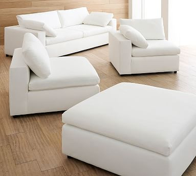 Build Your Own - Dream Square Arm Upholstered Sectional Components | Pottery Barn (US)