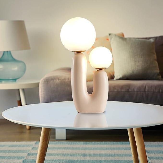 Littleglovo Table Lamps, Creative Art Plant Bedside Lamp, Nordic Modern Bedroom Lamps with Plug a... | Amazon (US)