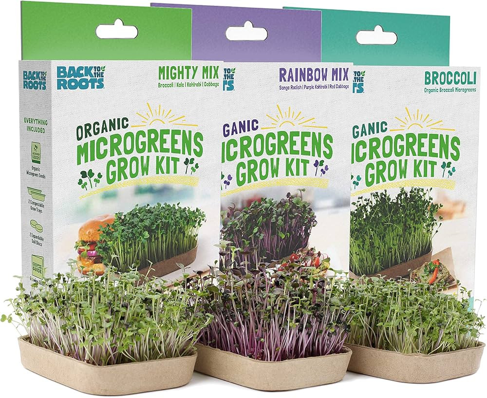 Back to the Roots Organic Microgreen Grow Kit, 6-Grow Variety Pack, Made in the USA | Amazon (US)