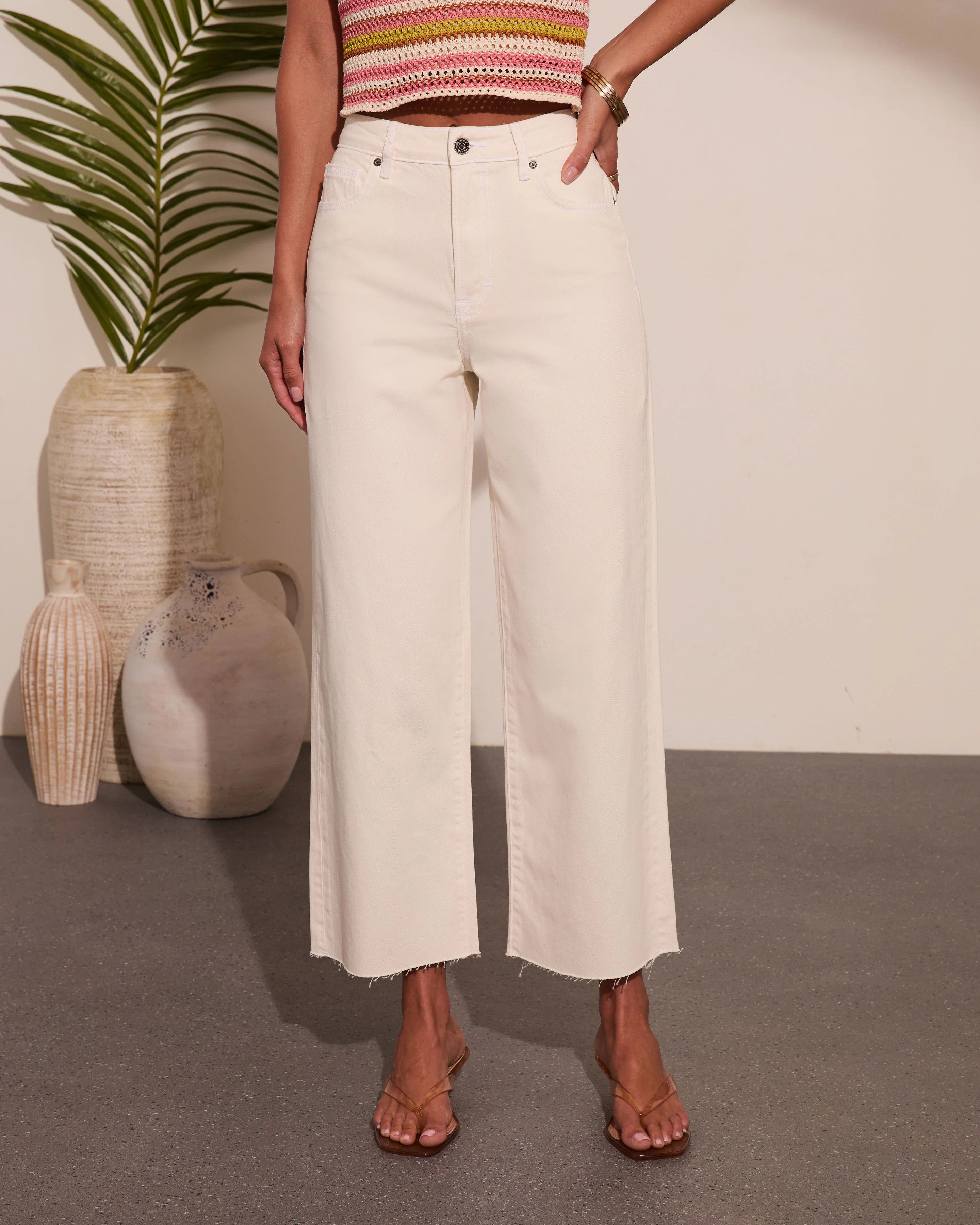 Elara High Waisted Wide Leg Jeans | VICI