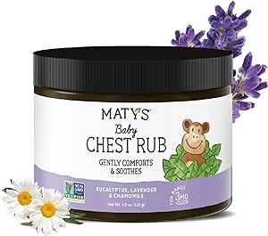 Matys Baby Chest Rub, Soothing Congestion Relief for Babies 3 Months Old & Up, Clean & Comforting... | Amazon (US)