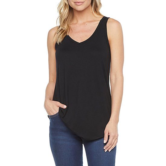 a.n.a Womens V Neck Sleeveless Tank Top | JCPenney
