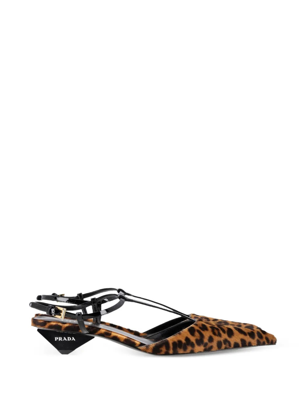 Prada Pre-Owned 2022 animal print T-strap pumps - Black | Farfetch Global