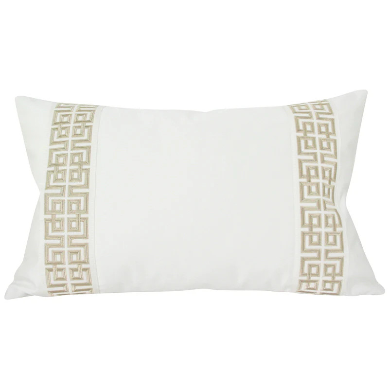 White with Gold Fretwork Trim | Arianna Belle