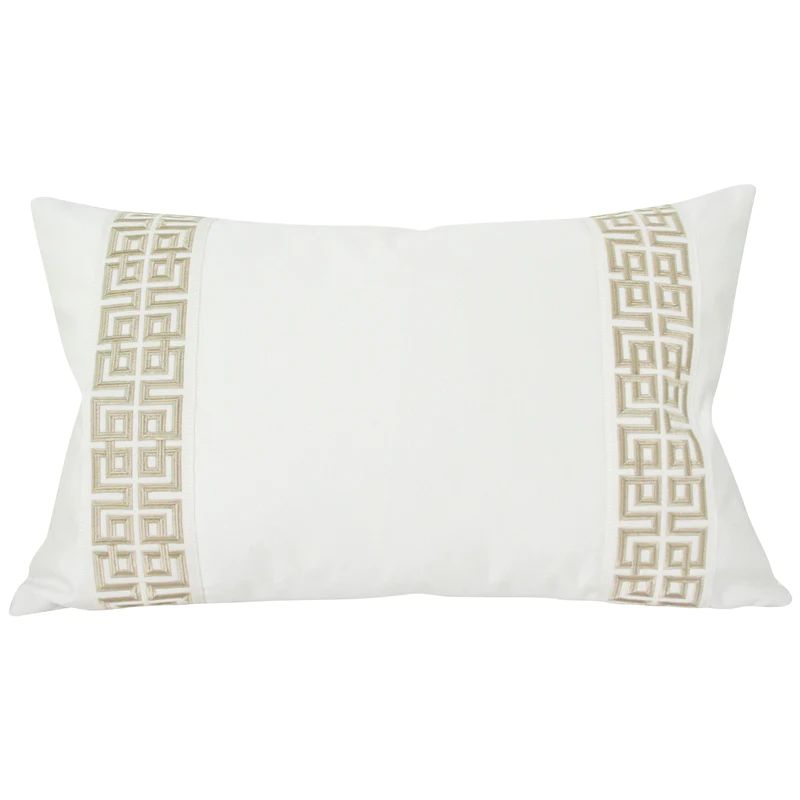 White with Gold Fretwork Trim | Arianna Belle