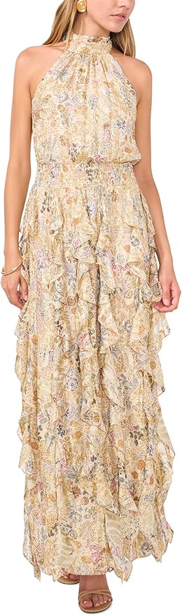 1.State Women's Sleeveless Cascading Maxi Dress | Amazon (US)