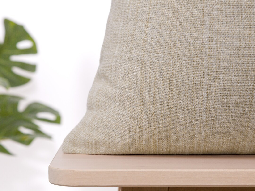 Linen Boho Pillow Cover Neutral Euro Sham Cover Creamy Beige - Etsy | Etsy (US)