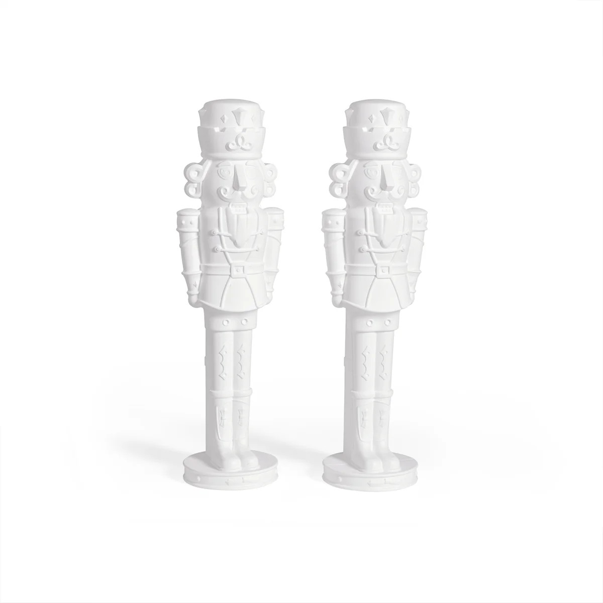 Step2 Nutcracker Prince Paintable DIY Holiday Statue, 4-Foot Tall, 2 Pack, White | Wayfair North America