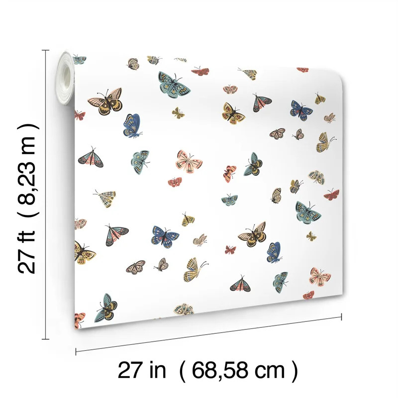 Butterfly House Wallpaper | Wayfair North America