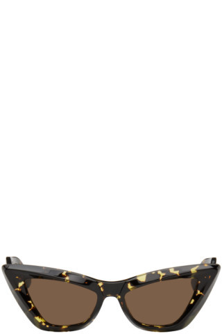 Tortoiseshell Pointed Cat-Eye Sunglasses | SSENSE