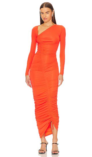 x REVOLVE Kylee Midi Dress in Red Orange | Revolve Clothing (Global)