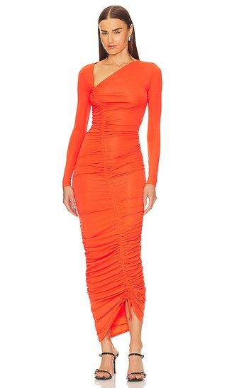 x REVOLVE Kylee Midi Dress in Red Orange | Revolve Clothing (Global)