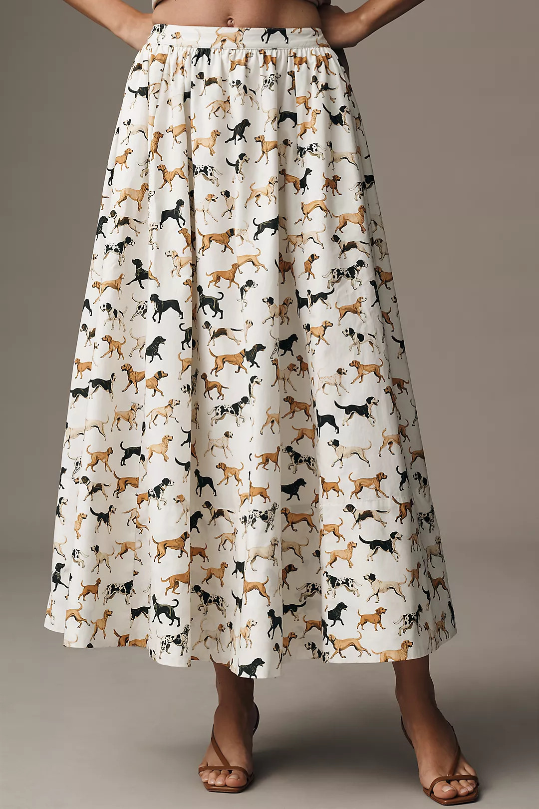 The Jacie Poplin Printed Maxi Skirt by Maeve | Anthropologie (US)