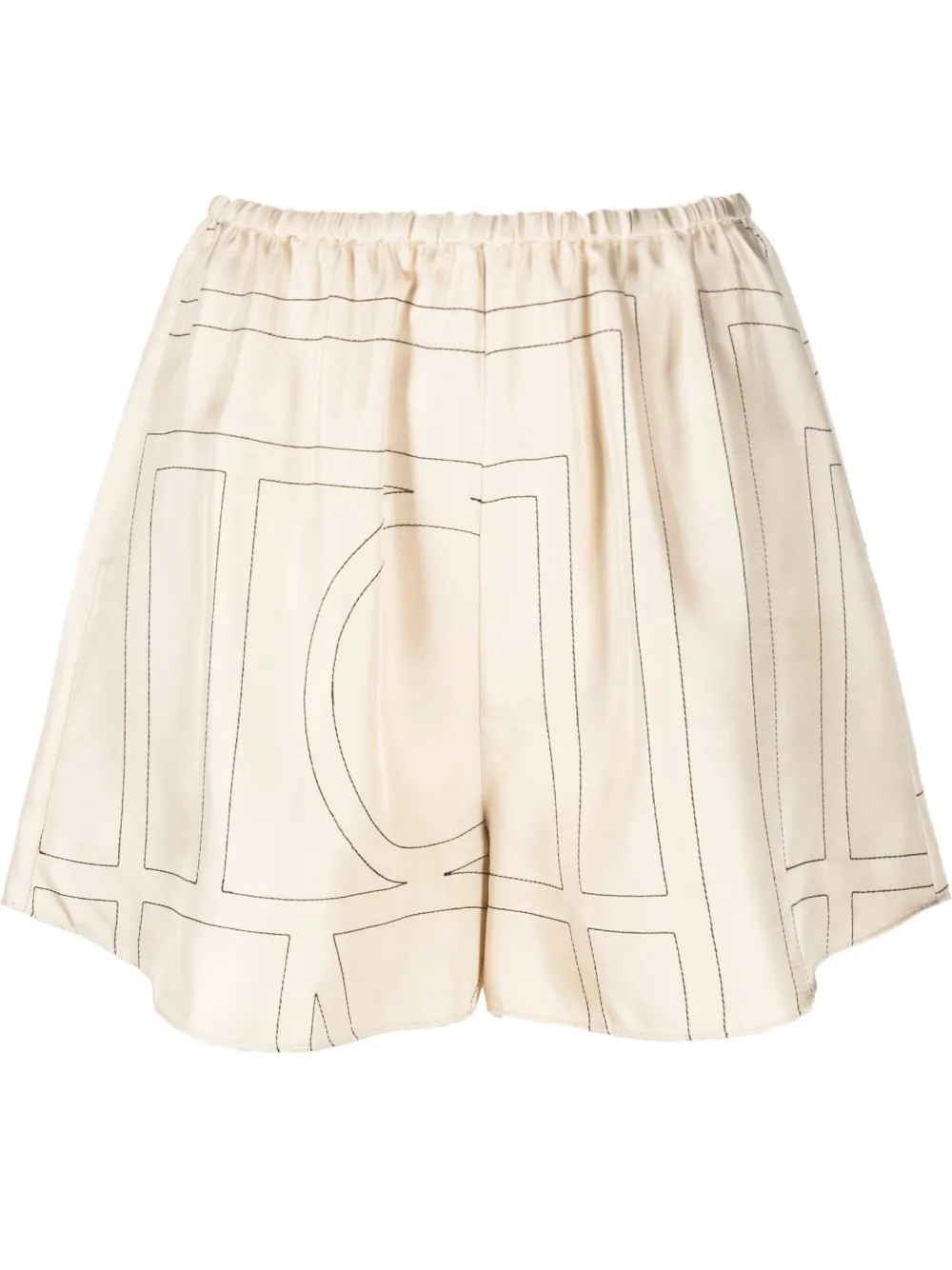 monogram-print silk shorts | Farfetch Global