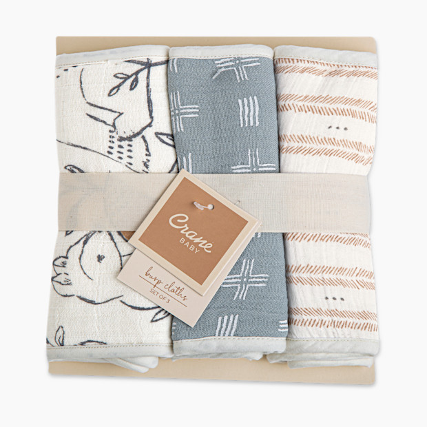 Cotton Muslin and Terry Burp Cloth Set (3 Pack) | Babylist