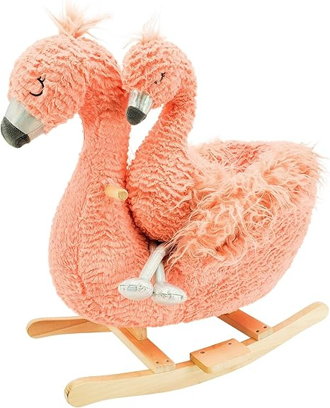 Soft Landing , Darling Duos, 2-Piece Plush & Joyride Character Rocker Bundle, Flamingo Pink | Amazon (US)