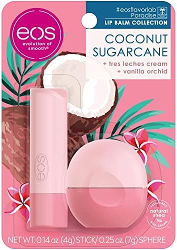 eos FlavorLab Super Soft Shea Lip Balm - Coconut Sugarcane | Lip Moisturizer | 24 Hour Hydration | G | Amazon (US)