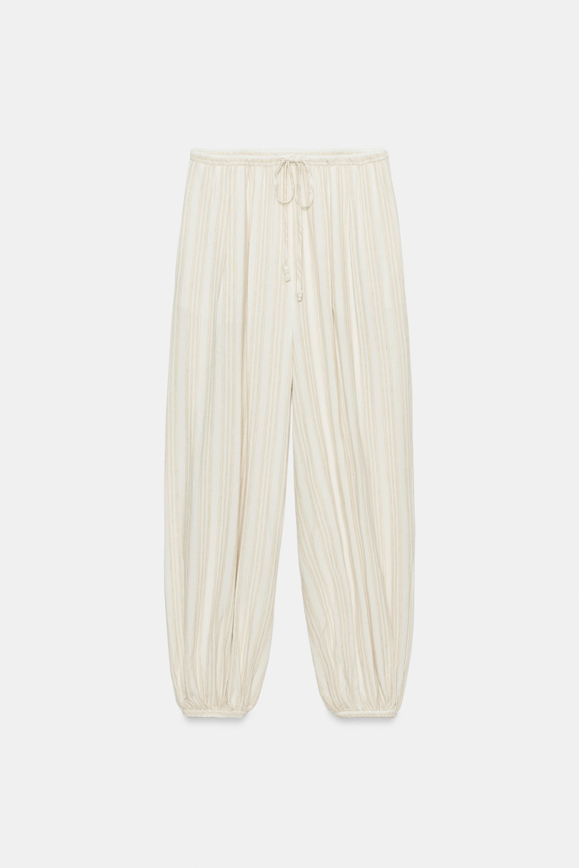 STRIPED BALLOON PANTS ZW COLLECTION | Zara US