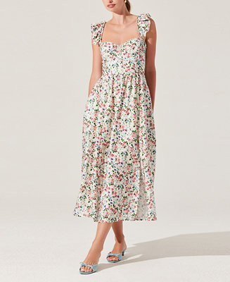 Women's Wedelia Floral Print Sleeveless Midi Dress | Macy's