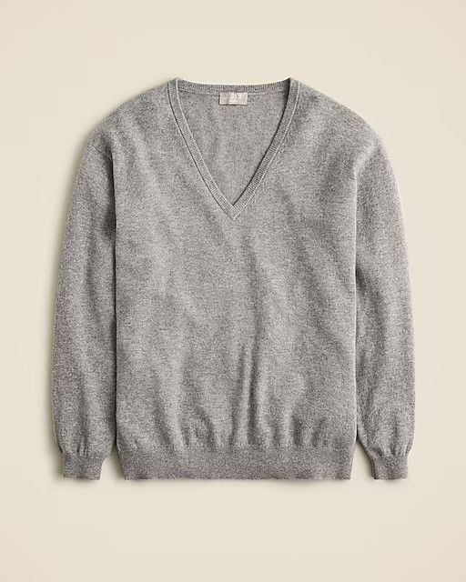 Cashmere relaxed V-neck sweater | J. Crew US