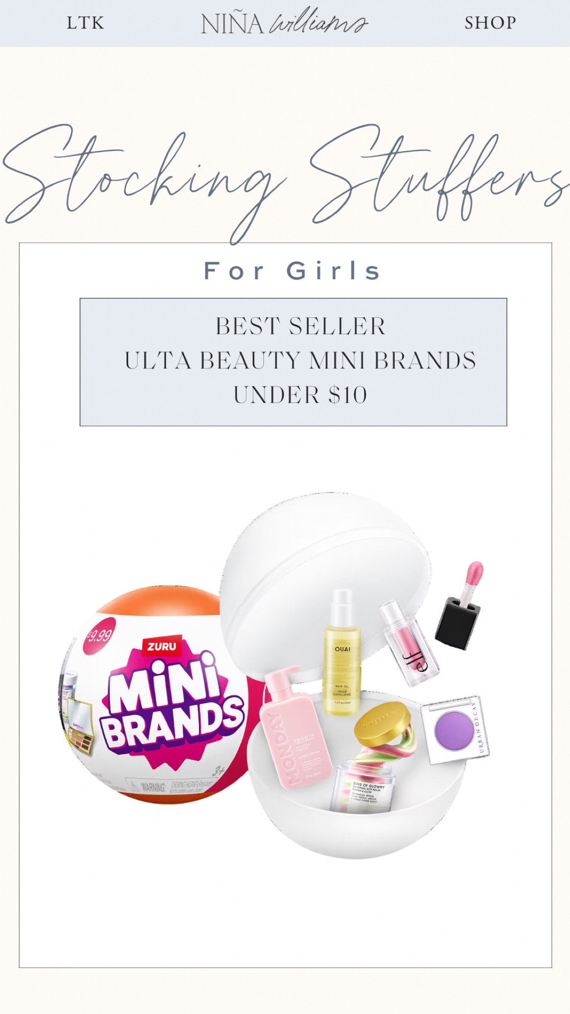 Ulta Beauty Mini Brands! Popular gift for girls! Both of my 10yr old nieces have  this on their Christmas list! Under $10

#LTKKids #LTKHoliday #LTKGiftGuide