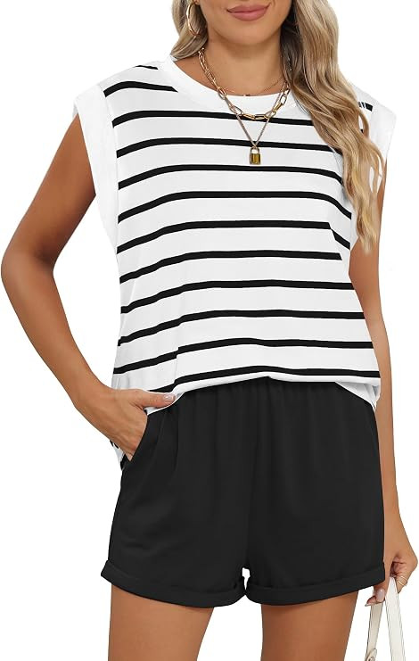 RUBZOOF 2 Piece Sets for Women Summer Outfits Short Sets Casual Lounge Set | Amazon (US)