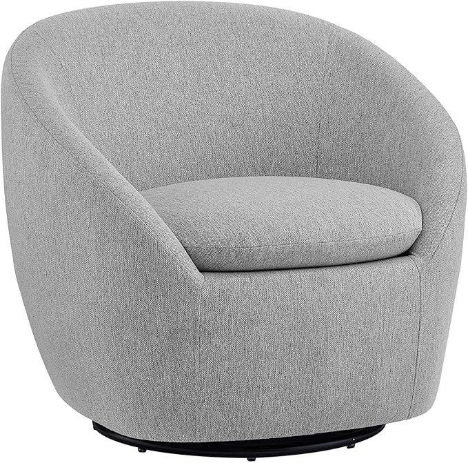 Amazon Basics Swivel Accent Chair, Upholstered Armchair for Living Room, Grey | Amazon (US)