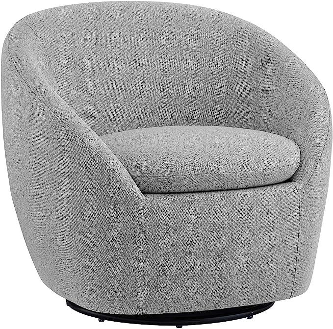 Amazon Basics Swivel Accent Chair, Upholstered Armchair for Living Room, Grey | Amazon (US)